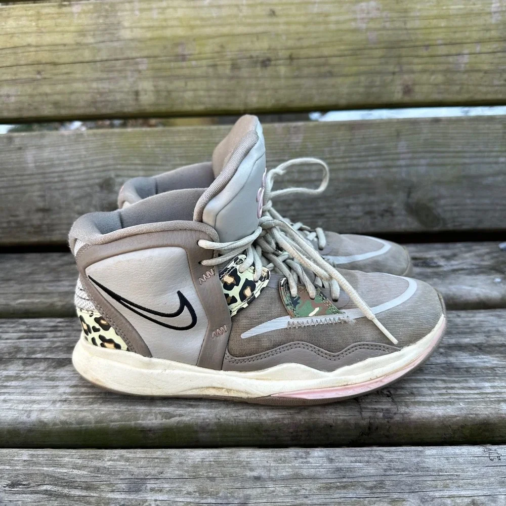 Nike Kyrie Infinity Leopard Camo Basketball Shoes DD0334-006 Youth Sz 6 EU 38.5